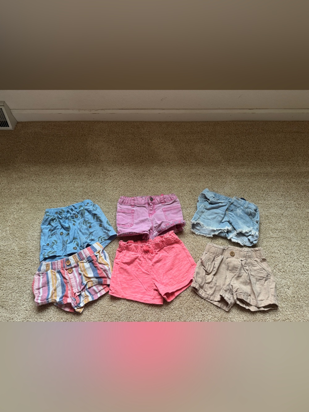 Girls Mixed Shorts Lot - Pastel & Denim